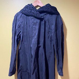 Handmade Designer Coat - Black, reversible.  Mid-length, elegant and cute!